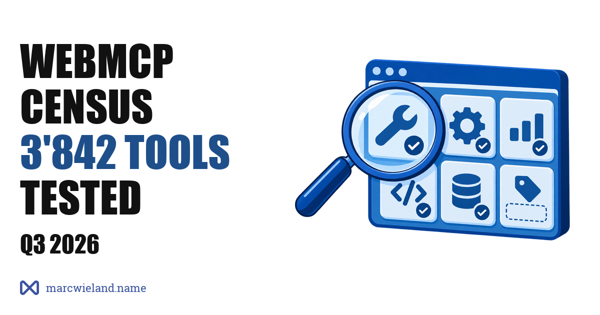 The WebMCP Census, Q3 2026: I called 3’842 website tools to see what works